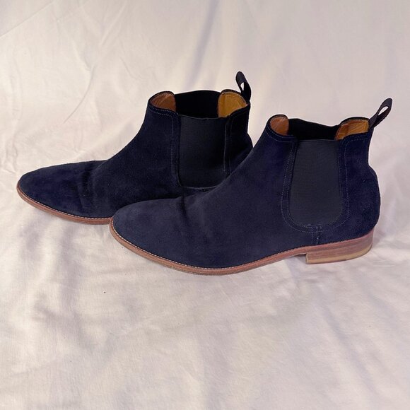 Navy Suede Boots main image 6